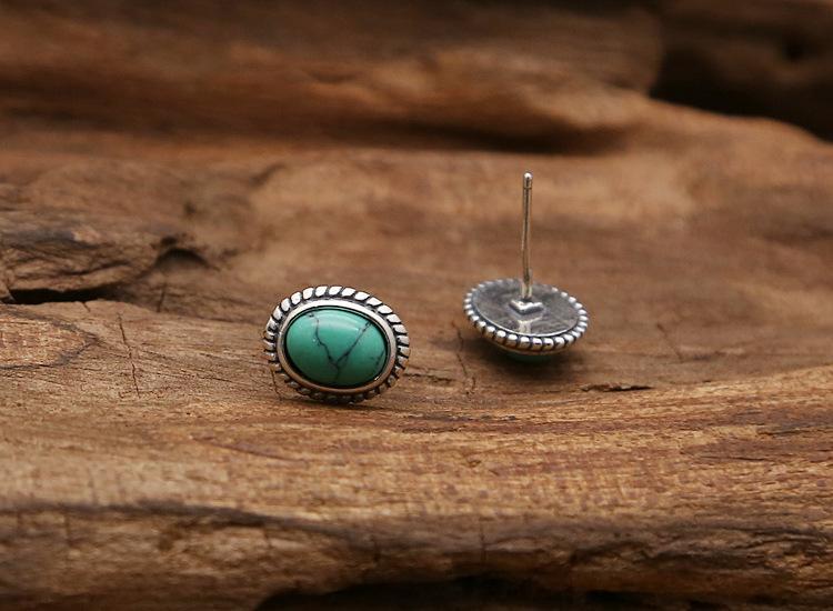 s925 sterling silver turquoise earring