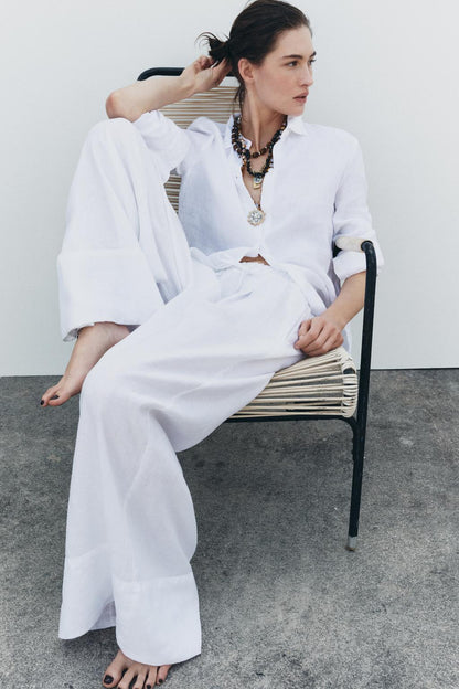 Last day 50%OFF🔥100% LINEN PALAZZO SET(Buy 2 Free Shipping)