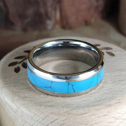 Inlaid Turquoise Band Ring
