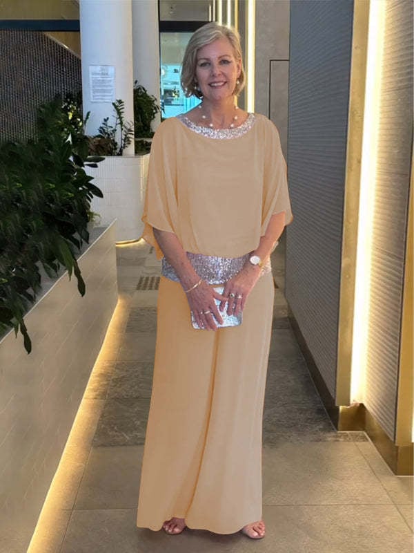 Last Day 50% OFF🔥Sequined Colorblock Elegant Two-piece Set