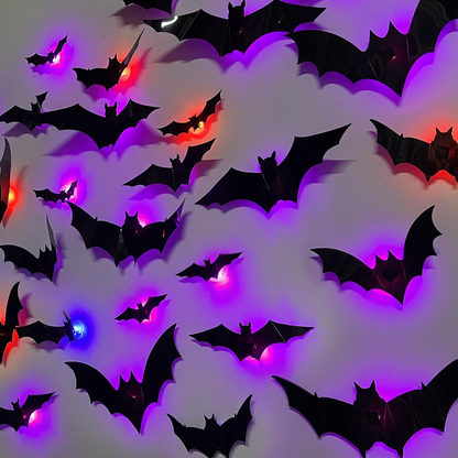 Last Day 50% OFF:3D Bats Light Decorations Spooky Ornaments for Festival Halloween