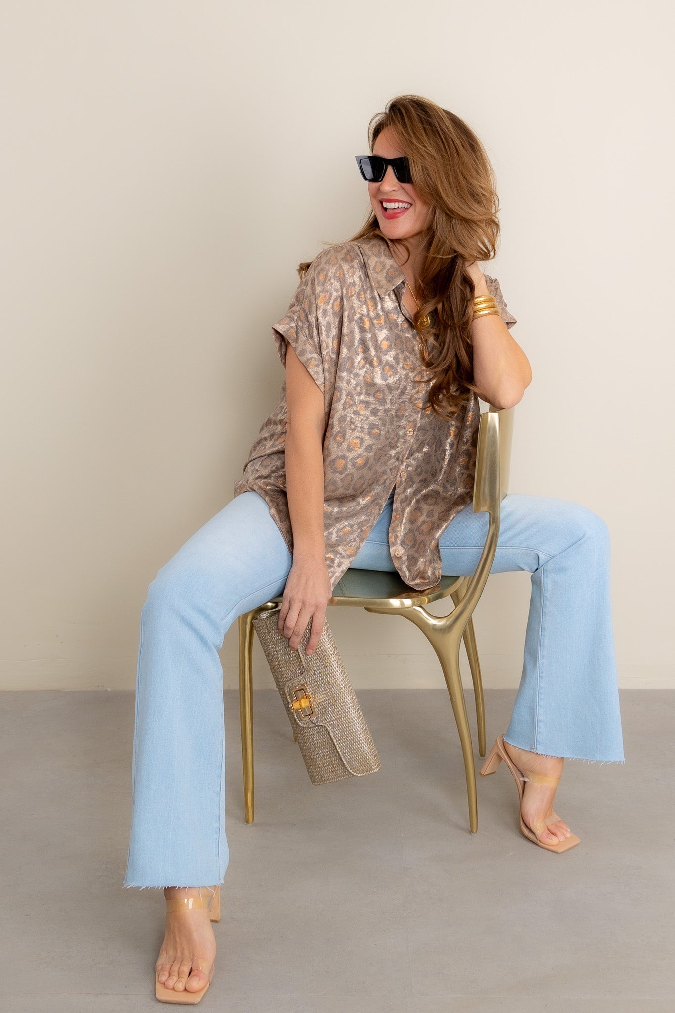 Made For This Toffee Leopard Short Sleeve Top