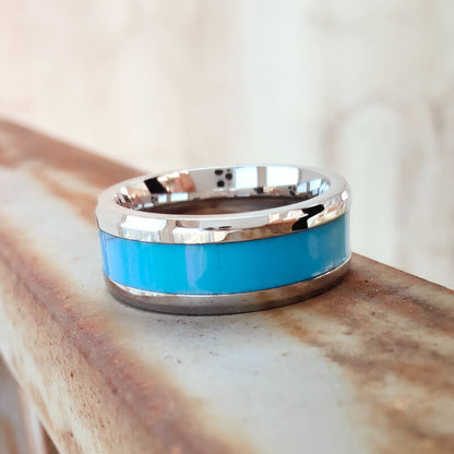 Inlaid Turquoise Band Ring