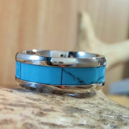 Inlaid Turquoise Band Ring