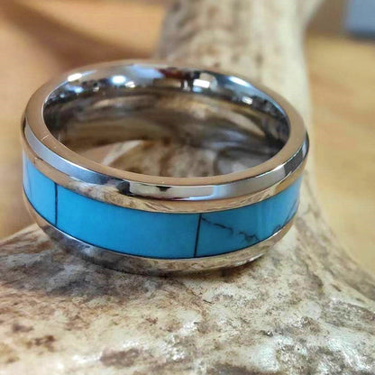 Inlaid Turquoise Band Ring