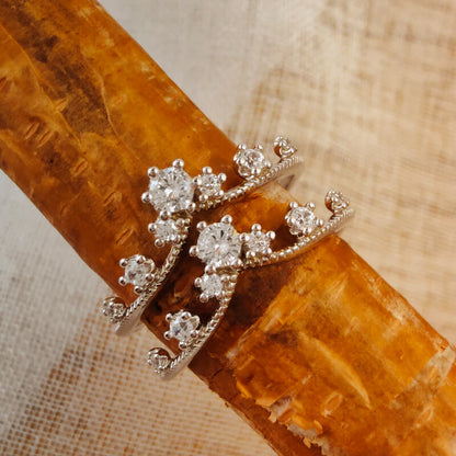 Sterling Silver Flower Vintage Band Ring