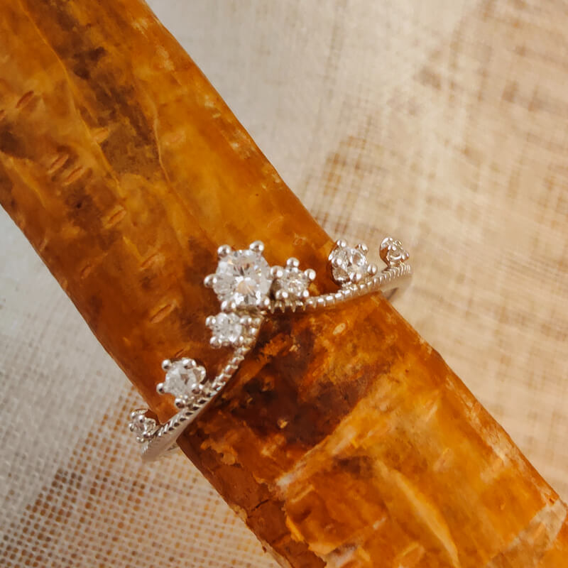 Sterling Silver Flower Vintage Band Ring