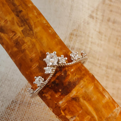 Sterling Silver Flower Vintage Band Ring