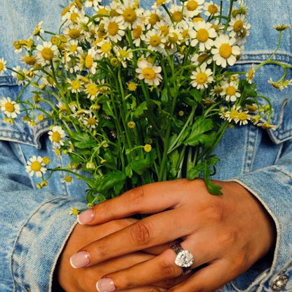 Women Flower Pear Cut Western Diamond Ring