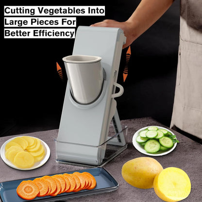 Last Day 50% OFF🔥-Eletronova Safe Mandoline Food Slicer, Vegetable Slicer for Kitchen, Mandoline Potato Slicer