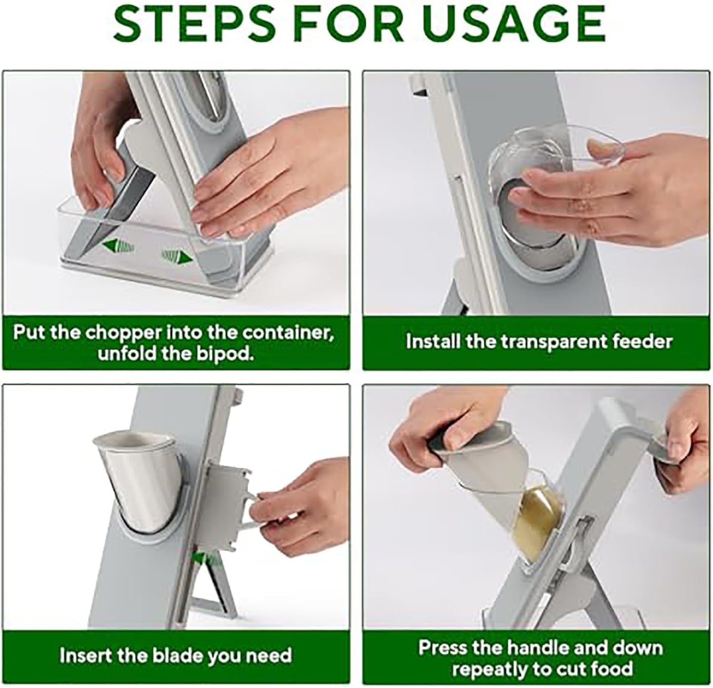 Last Day 50% OFF🔥-Eletronova Safe Mandoline Food Slicer, Vegetable Slicer for Kitchen, Mandoline Potato Slicer