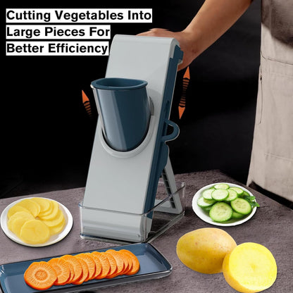 Last Day 50% OFF🔥-Eletronova Safe Mandoline Food Slicer, Vegetable Slicer for Kitchen, Mandoline Potato Slicer