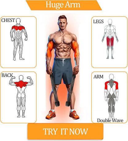 Ropeless Battle Ropes for Home Gym-Cordless Training Rope Fitness Equipment for Men & Women