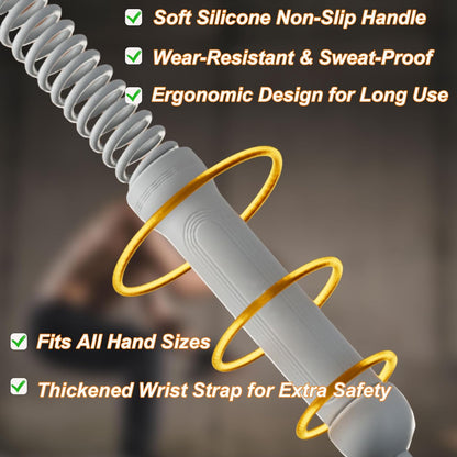 Ropeless Battle Ropes for Home Gym-Cordless Training Rope Fitness Equipment for Men & Women