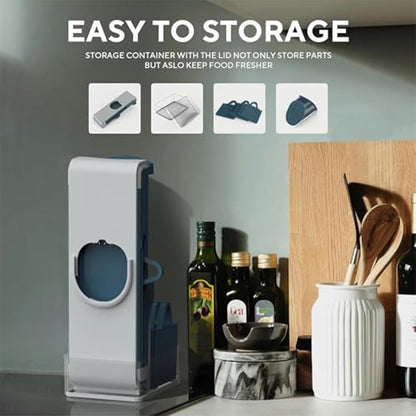 Last Day 50% OFF🔥-Eletronova Safe Mandoline Food Slicer, Vegetable Slicer for Kitchen, Mandoline Potato Slicer