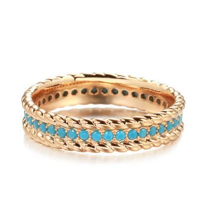 Turquoise Twist Band Ring