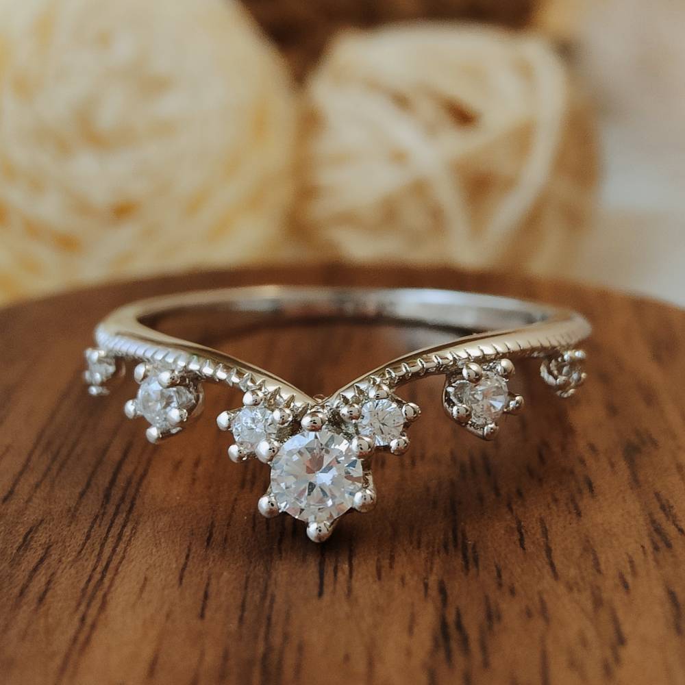 Sterling Silver Flower Vintage Band Ring