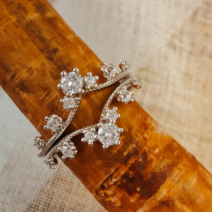 Sterling Silver Flower Vintage Band Ring