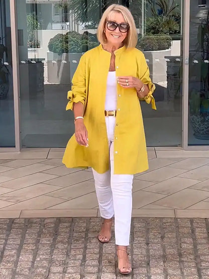 ⏰ LAST DAY SAVE 50% 💥2025 Shirt Jacket for Womens Button Down Shirts Cotton Long Sleeve