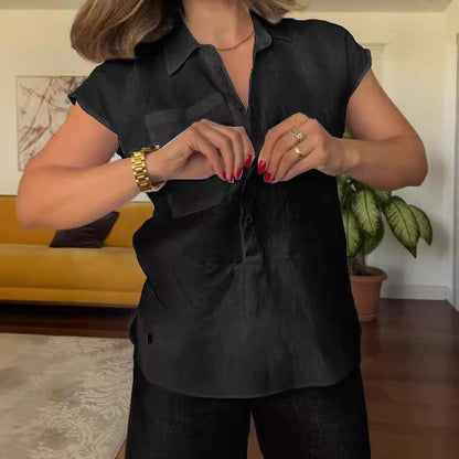 Last day 50%OFF🔥Women's Summer Linen Casual Shirt Wide-Leg Pants Two-Piece Suit(Buy 2 Free Shipping)