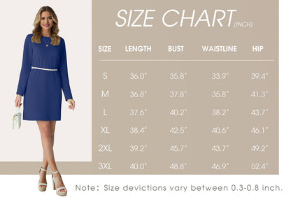 Women Casual Long Sleeve Dress Trendy Fall Fashion Cozy Travel Airport Outfits Haze Blue XL