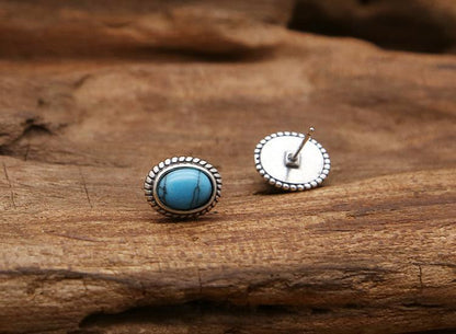 s925 sterling silver turquoise earring