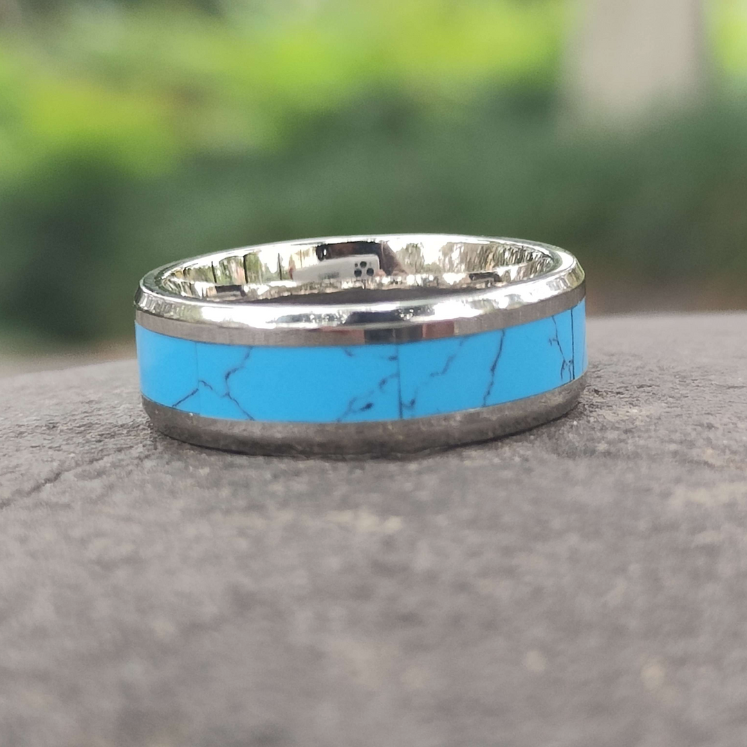 Inlaid Turquoise Band Ring