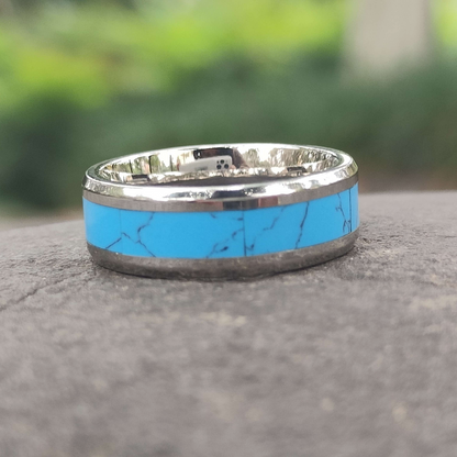 Inlaid Turquoise Band Ring