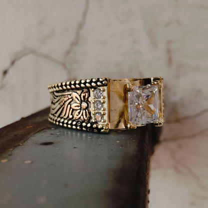 14K Gold Women Princess Diamond Western Engagement Rings for Her