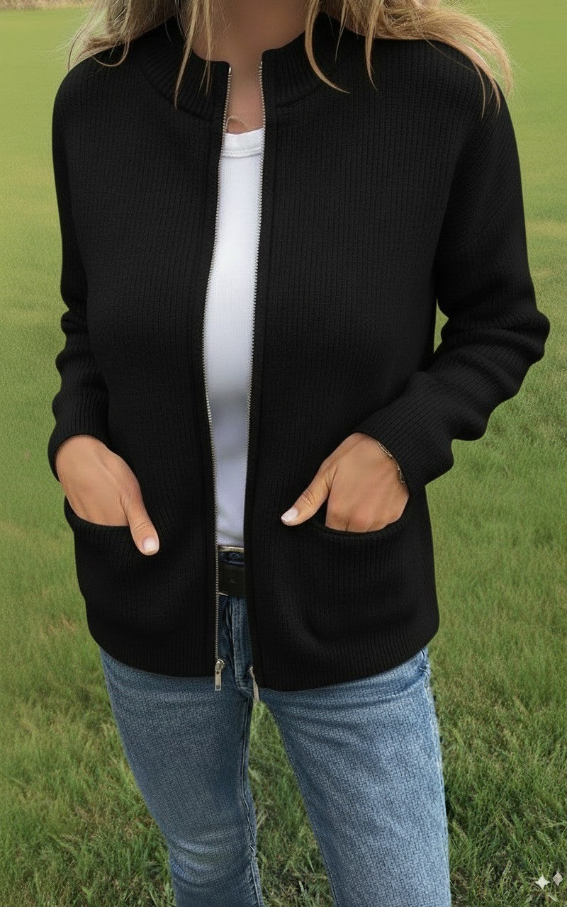 ⏰ LAST DAY SAVE 49% 💥2025 Round Neck Zipper Knitted Jacket