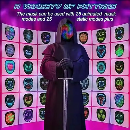 Magic Gesture LED Party Mask 🎭 + FREE LED Glow Gloves (Limited Time!)