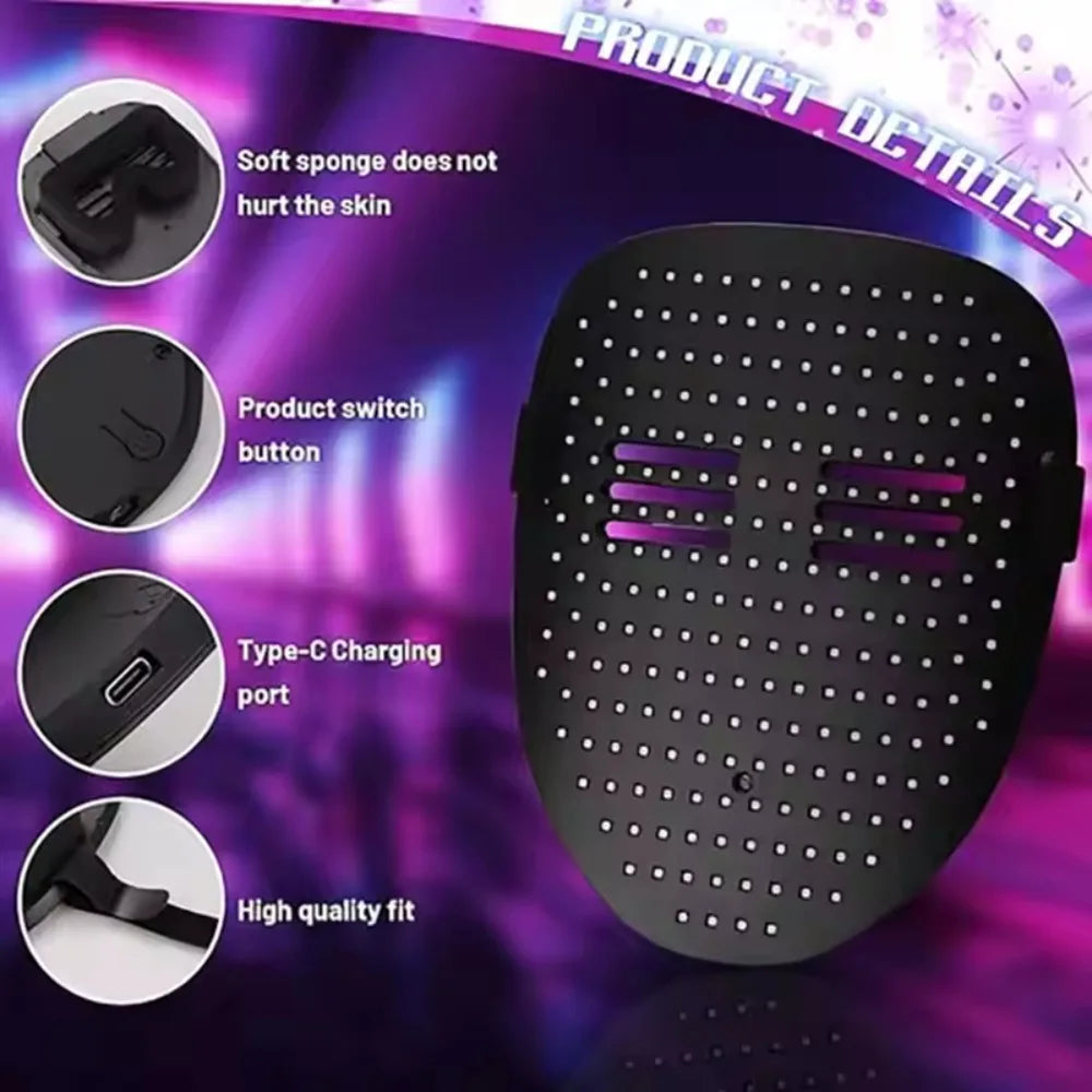 Magic Gesture LED Party Mask 🎭 + FREE LED Glow Gloves (Limited Time!)